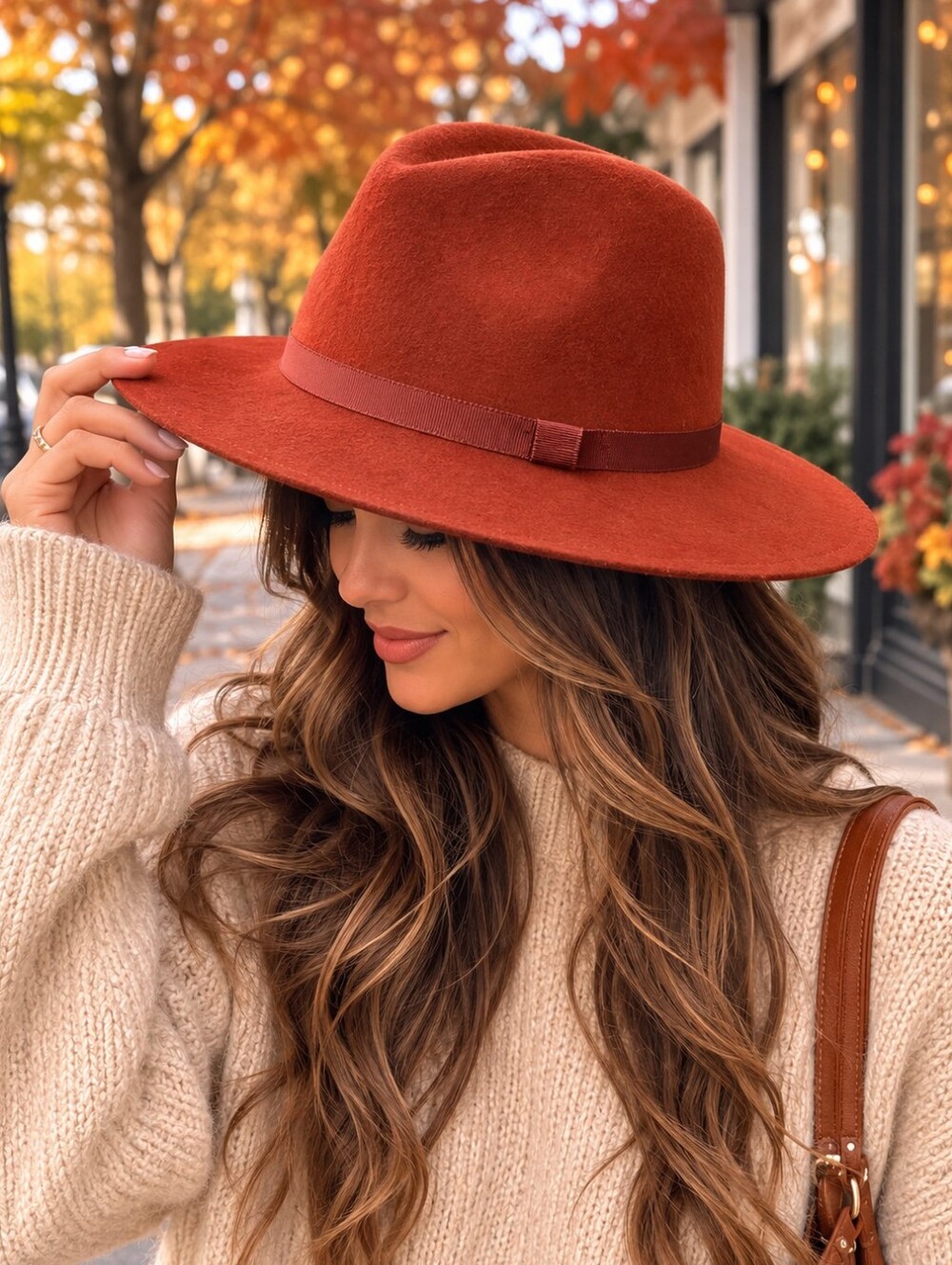 Aritzia Axillary 100% Wool Felt Wide Brim Fedora Hat One Size